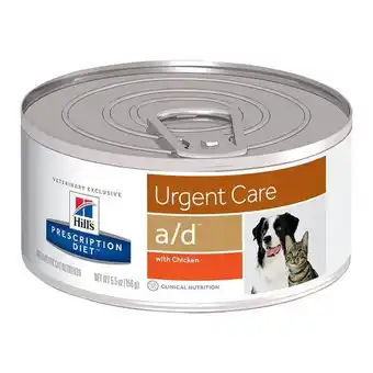 Ração úmida hills prescription diet a/d cuidados críticos para cães e gatos - 156g