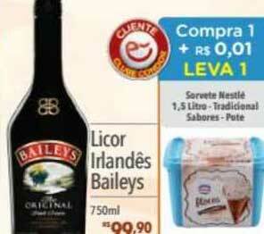 Supermercados Condor Licor Irlandês Baileys 750ml oferta