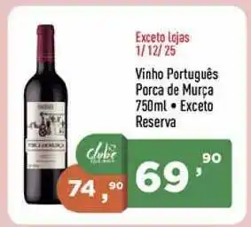 Supermercados Pague Menos Vinho Português Porca De Murça Exceto Reserva 750ml oferta