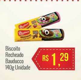 Mart Minas Biscoito Recheado Bauducco 140g oferta