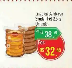 Mart Minas Linguiça Calabresa Saudali 2.5kg oferta