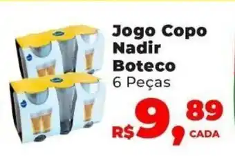 Jogo Copo Nadir Boteco 6 pecas