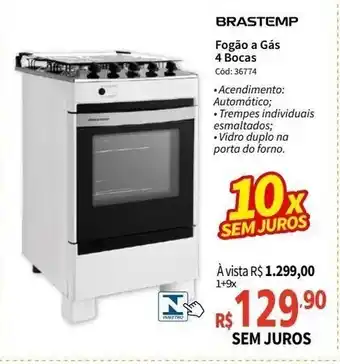 Brastemp Fogao a Gas 4 Bocas
