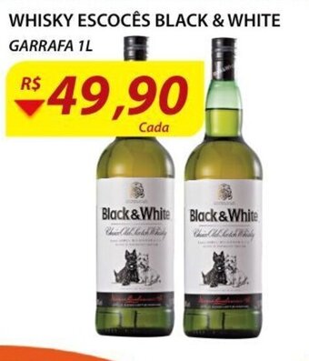 Assaí Atacadista Whisky escoces Black & White 1L oferta