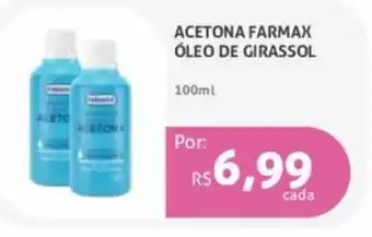 Acetona Farmax Oleo de Girassol 100ml