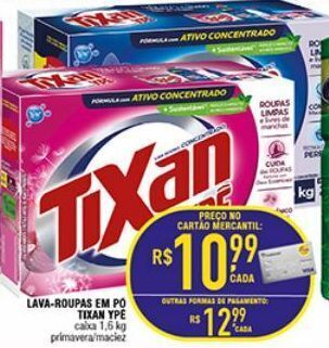 Mercantil Rodrigues Lava-roupas em pó tixan ypê 1.6kg oferta