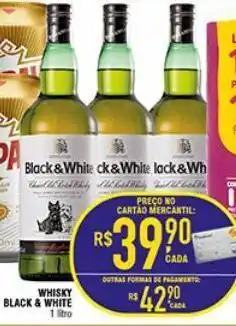 Mercantil Rodrigues Whisky black & white 1lt oferta