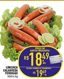 Mercantil Rodrigues Linguiça calabresa perdigão kg oferta