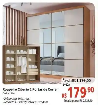 Deltasul Roupeiro Ciberio 2 Portas de Correr oferta