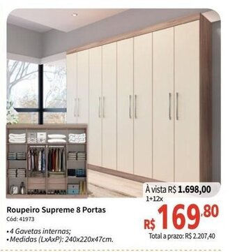 Deltasul Roupeiro supreme 8 Portas oferta