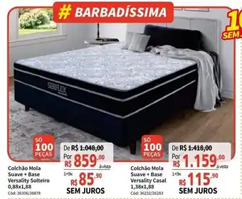 Deltasul Colchao Mola Suave + Base Versality Solteiro 0.88x1.88 oferta