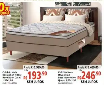 Deltasul Colchao Mola Revolution + Base Revolution Casal 1.38 x 1.88 oferta