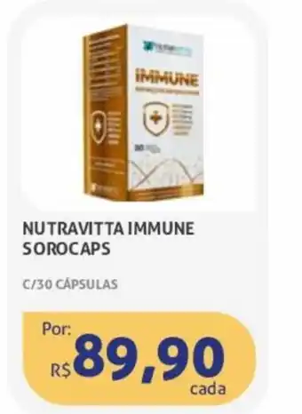 Nutravitta Immune Sorocaps c/30 capsulas