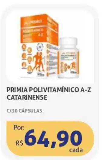 Farmácia São João Primia Polvitaminico A-Z Catarininse c/30 capsulas oferta
