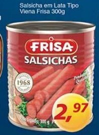 Supermercados Guanabara Salsicha em lata Tipo Viena Frisa 300g oferta