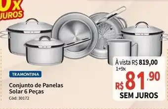 Deltasul Tramontina Conjunto de Panelas Solar 6 pecas oferta