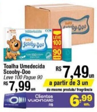 Fort Atacadista Toalha Umedecida Scooby-Doo oferta