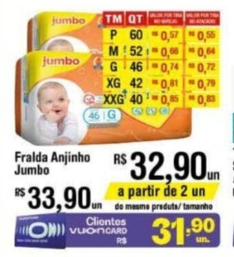 Fort Atacadista Fralda Anjinho Jumbo oferta
