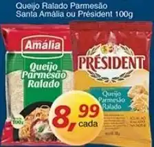 Supermercados Guanabara Queijo ralado Parmesao Santa Amalia ou President 100g oferta