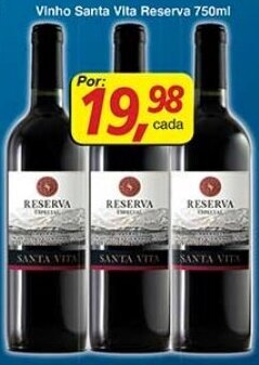 Supermercados Guanabara Vinho Santa Vita Reserva 750ml oferta