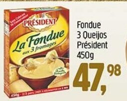 Supermercados Guanabara Fondue 3 Queijos President 450g oferta