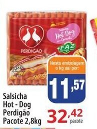 Akki Atacadista Salsicha Hot Dog Perdigao Pacote 1kg oferta