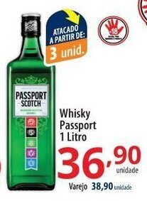 Akki Atacadista Whisky Passport 1L oferta