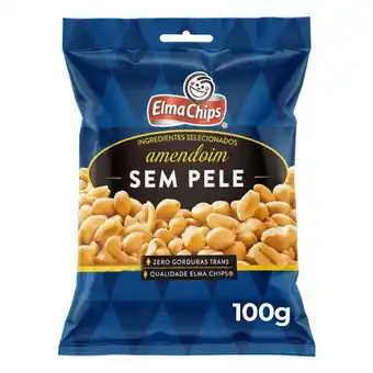 Amendoim frito e salgado sem pele elma chips pacote 100g