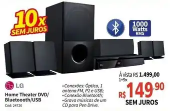 Deltasul LG Home Theater DVD/ Bluetooth/ USB oferta