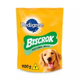 Supermercados Pague Menos Petisco para cães adultos pedigree biscrok mult 500g oferta