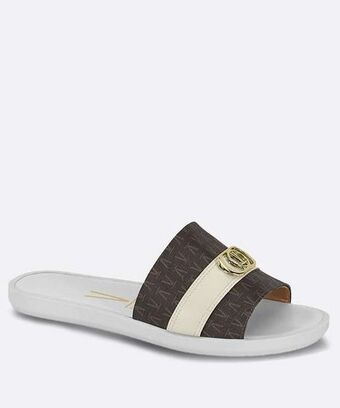 Chinelo slide feminino estampado vizzano