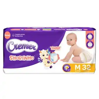 Supermercados Mateus Fralda infantil shortinho tamanho m 32 unidades cremer oferta