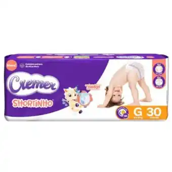 Supermercados Mateus Fralda infantil shortinho tamanho g 30 unidades cremer oferta
