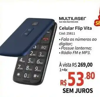 Deltasul Multilaser Celular Flip Vita oferta