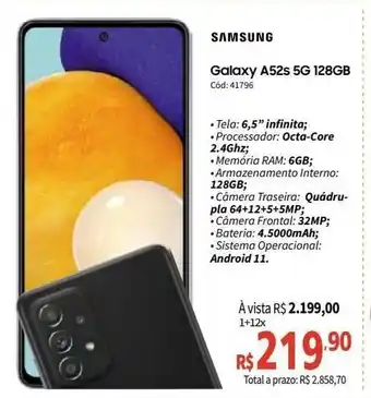 Deltasul Samsung galaxy A52s 5G 128GB oferta