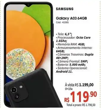 Deltasul Samsung Galaxy A03 64GB oferta