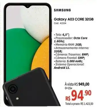 Samsung galaxy A03 Core 32GB