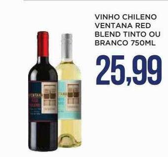 Apoio Mineiro Vinho Chileno Ventana Red Blend Tinto Ou Branco oferta