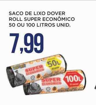 Apoio Mineiro Saco De Lixo Dover Roll Super Econômico 50 Ou 100 Litros oferta
