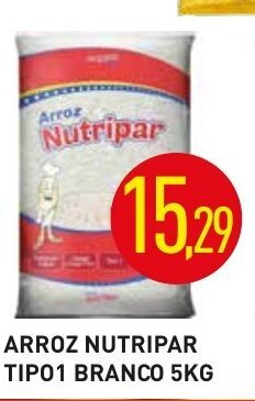 Calvo Atacadista Arroz Nutripar tipo 1 Branco 5kg oferta