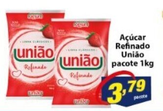 Vencedor Atacadista Acucar refinado Uniao pacote 1kg oferta