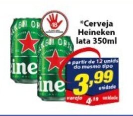 Vencedor Atacadista Cerveja Heineken lata 350ml oferta