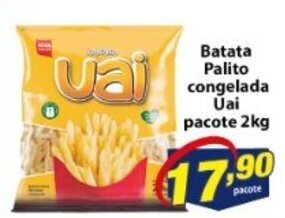 Vencedor Atacadista Batata palito congelada Uai pacote 2kg oferta