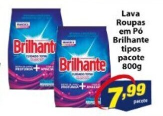 Lava Roupas em po Brilhante tipos pacote 800g