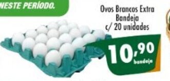 Vencedor Atacadista Ovos Brancos Extra Bandeja c/ 20 unidades oferta
