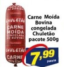 Vencedor Atacadista Carne Moida Bovina Congelada Chuletao pacote 500g oferta