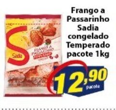 Vencedor Atacadista Frango a passarinho Sadia Congelado Temperado pacote 1kg oferta