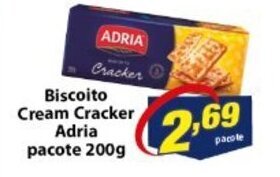 Vencedor Atacadista Biscoito Cream Cracker Adria pacote 200g oferta
