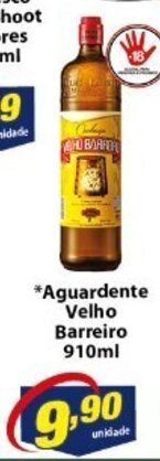 Vencedor Atacadista Aguardente Velho Barreiro 910ml oferta
