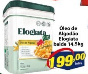 Vencedor Atacadista Oleo de Algodao Elogiata balde 14.5kg oferta